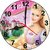 ske 3D princess barbie wall clock