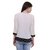Ruhaans White Rayon Round Neck Long Sleeve Solid Top