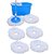 Best Home Blue Pvc Mop With 6 Micro Fiber