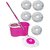 Best Home Combo Of Pink Steel Mop With 5 Micro Fiber