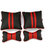 Able Sporty Kit Seat Cushion Neckrest Pillow Black and Red For HYUNDAI GRAND I-10 Set of 4 Pcs
