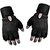 Real Choice HEAVY LEATHER PADDING Gym  Fitness Gloves (Free Size, Black)