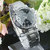 Designer stone studded wrist watch for girls