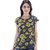 Amadore Casual Short Sleeve Floral Print Womens Multicolor Top