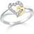 Classic Fashion Silver Silver Plated Couple Gold Rhodium Plated Ring for Women Size12 CJ1032FRRG12