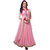 Fabnil Casual Wear Pink Colored Net Embroidered Dress Material