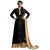 Fabnil Casual Wear Black Colored Georgette Plain Dress Material