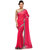 Rose Faux Chiffon Saree
