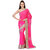 Magenta Faux Chiffon Saree