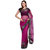 Purple Net Saree with Crystal and Cut Beads Work