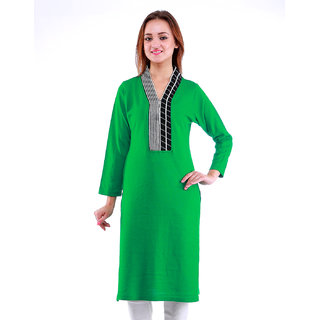 Buy Dove Green Woolen Kurti Online 599 from ShopClues