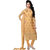 Zhot Fashion Beige Georgette Embroidered Salwar Suit Dress Material (Unstitched)