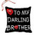 meSleep My Darling Brother Rakhi Cushion Cover (16x16) With Beautiful Rakhis