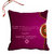 meSleep Pink Happy Rakhsha Bandhan Cushion Cover (16x16) With Beautiful Rakhis
