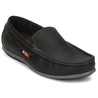 Lee cooper loafers black discount