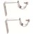 Brown Stainless Steel Curtain Brackets Pack of 2 - 1025