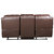 Three Seater Sofa Recliner with Collapsible Tray in Brown Colour