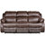Three Seater Sofa Recliner with Collapsible Tray in Brown Colour