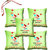 meSleep Green Big Brother Rakhi Cushion Cover (16x16) - Set of 5, With Beautiful Rakhis