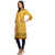 Indiwagon Yellow Art Silk Printed Kurti