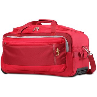 skybags cardiff polyester 52 cms red travel duffle