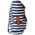 Kleio Striped Backpack In Canvas 1 L Backpack (Blue)