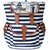Kleio Striped Backpack In Canvas 1 L Backpack (Blue)