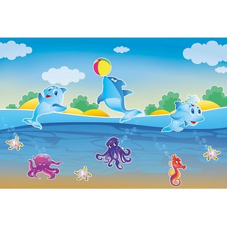 Buy Walls and Murals Exotic Sea Animals in Action Ocean ...