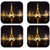 meSleep Eiffel Tower Wooden Coaster-Set of 4