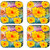 meSleep Flower Wooden Coaster-Set of 4