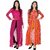 Sukuma Multicolor Net And Georgette Front Slit Printed Long Kurtis (Pack of 2)
