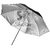Black  Silver Umbrella - Single Fold - 8 Wires
