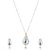 Sheelas non plated, white coloured, alloy material, Brass American diamond pendant Set for women code no602