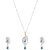 Sheelas non plated, white coloured, alloy material, Brass American diamond pendant Set for women code no608