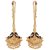 Gold plated Kaan chain Mayur earrings by GoldNera