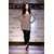 Creative Line Casual Designer Cardigan For Women With Original Yarn For Winter in Black And White Color-125