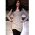 Creative Line Casual Designer Cardigan For Women With Original Yarn For Winter in Black And White Color-125