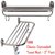 Shruti (Saloni) Sainless Steel Classic Concealed Towel Rod/Towel Stand - 2 Foot (1666)