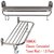 Shruti (Saloni) Heavy Duty Stainless Steel Classic Concealed Towel Rod- 1.5 Foot (1666A)