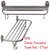 Shruti (Saloni) Heavy Duty Stainless Steel Classic Concealed Towel Rod/Towel Stand / Towel Holder for routine use of Bathroom Accessories 1 Piece, Metallic - 3 Foot (1668)