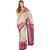 Parchayee Pink Silk Striped Saree Without Blouse