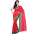 Parchayee Red Net Self Design Saree Without Blouse