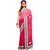 Avinandan Pink Embroidered Georgette Party Wear Saree