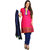 Aryahi Pink Art Silk Embroidered Dress Material