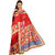 Parchayee Red Silk Printed Saree Without Blouse
