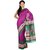 Parchayee Purple Silk Striped Saree Without Blouse
