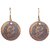 Sheelas Gold color brass earring For women code no491