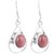 Sheelas Browm color white metal earring for women code no521