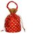 Indian Fashion Handmade Women Drawstring Potli Bags Gift Pouch - Red