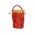 Indian Fashion Handmade Women Drawstring Potli Bags Gift Pouch - Red